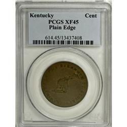 (1792-94) TOKEN Kentucky Token, Plain Edge XF45 PCGS