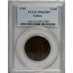 1795 1C Talbot Allum & Lee Cent Brown MS63 PCGS