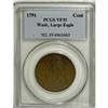 1791 1C Washington Large Eagle Cent VF35 PCGS