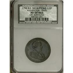 1795 1/2P Washington Grate Halfpenny, Small Buttons, Re