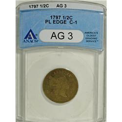 1797 1/2 C Plain Edge AG3 ANACS