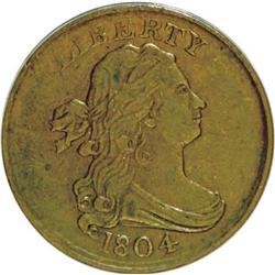1804 1/2 C Plain 4, No Stems XF40 ANACS