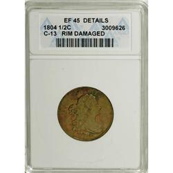 1804 1/2 C Plain 4, No Stems XF45 ANACS