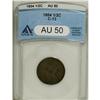 Image 1 : 1804 1/2 C Plain 4, No Stems AU50 ANACS