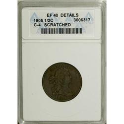 1805 1/2 C Large 5, Stems XF40 ANACS