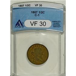 1807 1/2 C VF30 ANACS