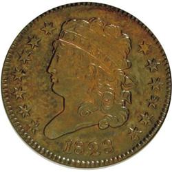 1828 1/2 C 13 Stars AU58 ANACS
