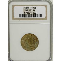 1828 1/2 C 13 Stars Brown MS62 NGC
