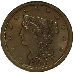 1853 1/2 C Brown MS63 NGC