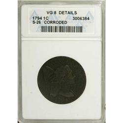 1794 1C Head of 1795 VG8 ANACS