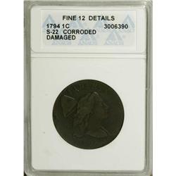 1794 1C Head of 1795 F12 ANACS