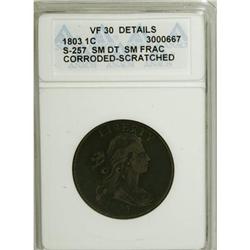 1803 1C Small Date, Small Fraction VF30 ANACS