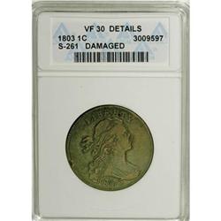 1803 1C Small Date, Small Fraction VF30 ANACS