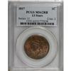 Image 1 : 1817 1C 13 Stars Red and Brown MS62 PCGS