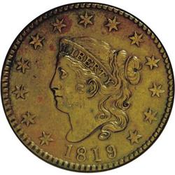 1819/8 1C AU55 ANACS
