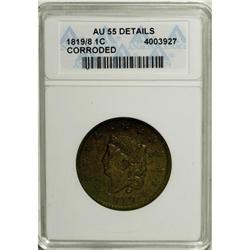 1819/8 1C AU55 ANACS