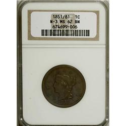 1851/81 1C Brown MS62 NGC