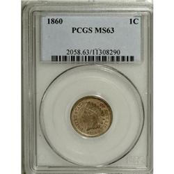 1860 1C MS63 PCGS