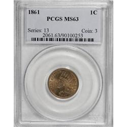 1861 1C MS63 PCGS