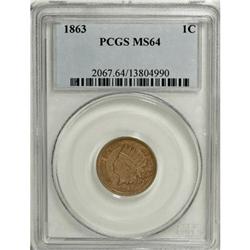 1863 1C MS64 PCGS