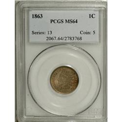 1863 1C MS64 PCGS