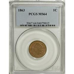 1863 1C MS64 PCGS