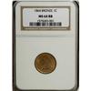 Image 3 : 1864 1C Bronze No L Red and Brown MS64 NGC
