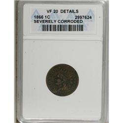 1866 1C VF20 ANACS