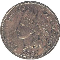 1867 1C AU50 ANACS