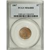 Image 1 : 1867 1C Red and Brown MS64 PCGS