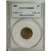 Image 1 : 1867 1C Red and Brown MS64 PCGS