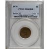 Image 1 : 1870 1C Red and Brown MS63 PCGS