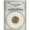 Image 1 : 1873 1C Open 3 Red and Brown MS64 PCGS
