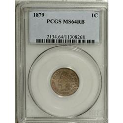 1879 1C Red and Brown MS64 PCGS