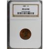 Image 1 : 1881 1C Red and Brown MS64 NGC