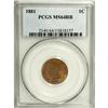 Image 1 : 1881 1C Red and Brown MS64 PCGS