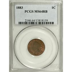 1883 1C Red and Brown MS64 PCGS