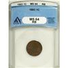 Image 1 : 1883 1C Red and Brown MS64 ANACS