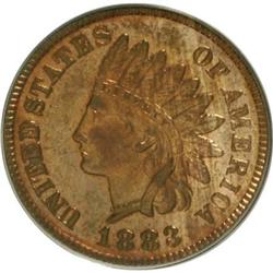 1883 1C Red and Brown MS64 PCGS