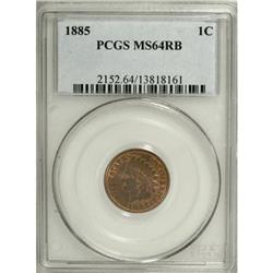 1885 1C Red and Brown MS64 PCGS