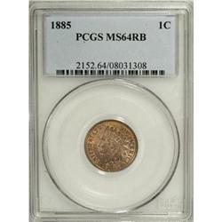 1885 1C Red and Brown MS64 PCGS