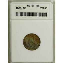 1886 1C Type One Red and Brown MS61 ANACS