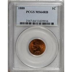 1888 1C Red and Brown MS64 PCGS