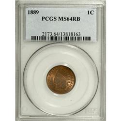 1889 1C Red and Brown MS64 PCGS