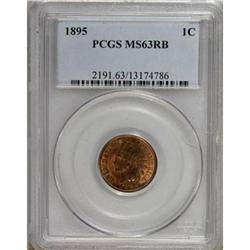 1895 1C Red and Brown MS63 PCGS
