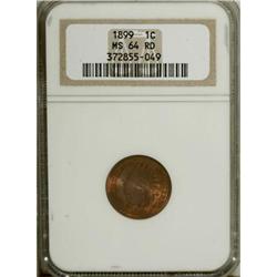 1899 1C Red MS64 NGC