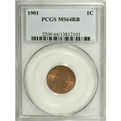 1901 1C Red and Brown MS64 PCGS