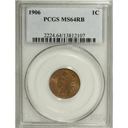 1906 1C Red and Brown MS64 PCGS