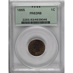 1865 1C Red and Brown PR63 PCGS