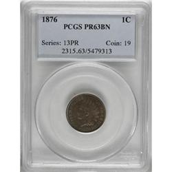 1876 1C Brown PR63 PCGS
